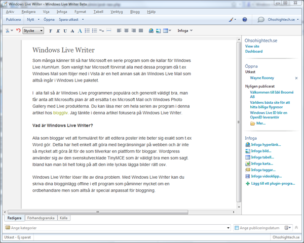 Windows Live Writer 1 Windows Live Writer 1