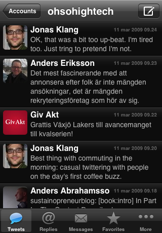 Tweetie dark theme